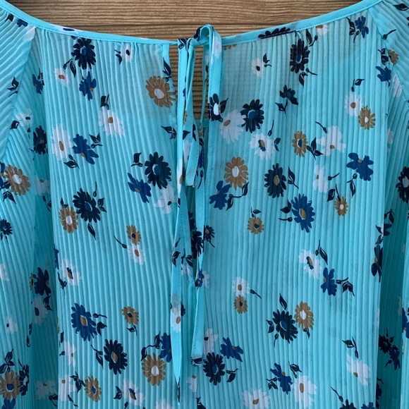 MICHEL STUDIO SHEER BLOUSE FLORAL 16 BOHO - Picture 7 of 9